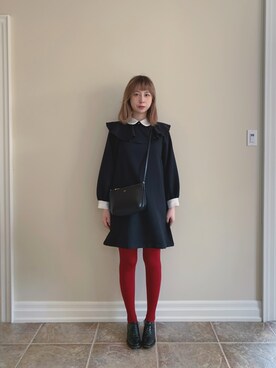 「A.P.C.」｜「アイテム（ワンピース/ドレス）」を使った、LianeDさん（レディース・168cm）の秋コーディネート