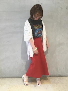 「アイテム（バングル/リストバンド）」を使った、LOWRYS FARMさんすて福山店さん（レディース・163cm）の春コーディネート