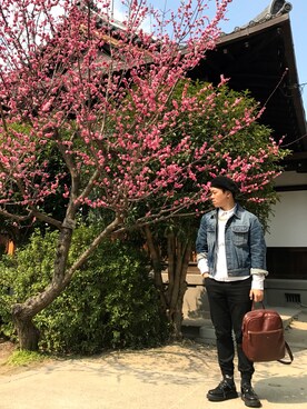 「TRAN泉（トラン）のアイテム」を使った、徐煜豪Haoさん（メンズ・173cm）の春コーディネート