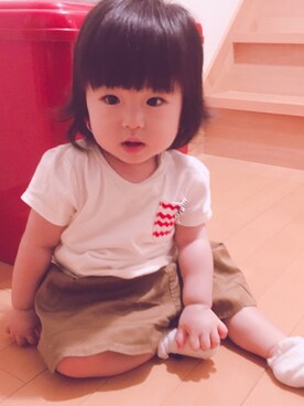 Nanaさん（キッズ・70cm）の秋コーディネート