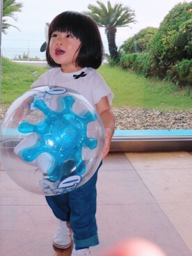 Nanaさん（キッズ・80cm）の夏コーディネート