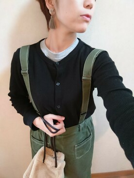 「オシャレパッソ」｜「アイテム（ジャンパースカート）」を使った、saonさん（レディース・158cm）の秋コーディネート