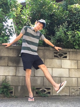 「VANS（バンズ）のアイテム（チノパンツ）」を使った、Takuya314さん（メンズ・174cm）の夏コーディネート