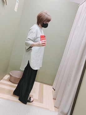 「ベルトサンダル」｜「アイテム（アクセサリー）」を使った、yochiさん（レディース・154cm）の夏コーディネート