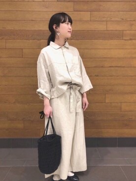 「sm2rhythm（サマンサモスモスリズム）のアイテム（ブルゾン）」を使った、なかさん（レディース・157cm）の春コーディネート