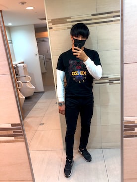 「KENZO」｜「アイテム（腕時計）」を使った、IKKI（相互◎）さん（メンズ・177cm）の春コーディネート