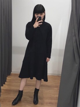 Issey Miyake イッセイミヤケ のワンピース ブラック系 を使った人気ファッションコーディネート Wear