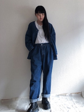 「ノーカラージャケット」｜nanamiさん（レディース・164cm）の春コーディネート