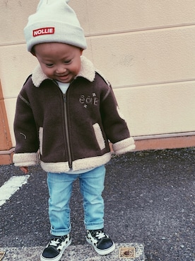 あおはママさん（キッズ・80cm）の冬コーディネート