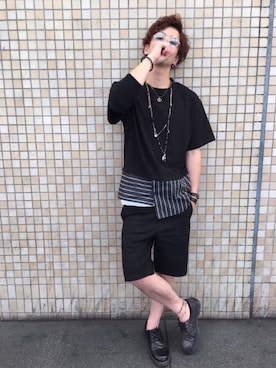 「カラーサングラス」｜「アイテム（その他）」を使った、ke~た...さん（メンズ・177cm）の秋コーディネート
