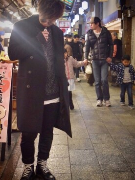 「けぇたポーズ」｜ke~た...さん（メンズ・177cm）の冬コーディネート