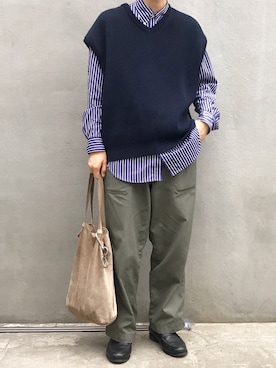 「EDIFICE（エディフィス）のアイテム（ローファー）」を使った、ゆうたさん（メンズ・173cm）の夏コーディネート