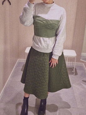 「holiday」｜「アイテム（スウェット）」を使った、riitaさん（レディース・160cm）の秋コーディネート