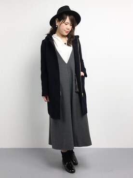 「TIENS ecoute（ティアンエクート）のアイテム（その他アウター）」を使った、natsumiさん（レディース・160cm）の冬コーディネート