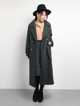 「BLISS POINT（ブリスポイント）のアイテム（その他アウター）」を使った、natsumiさん（レディース・160cm）の冬コーディネート