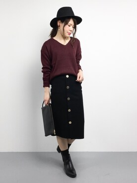 natsumiさん（レディース・160cm）の冬コーディネート