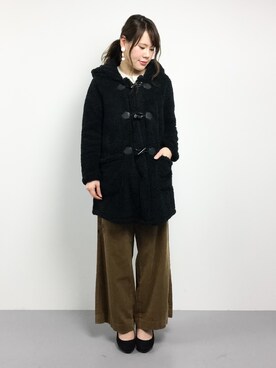 「夢展望（ユメテンボウ）のアイテム（ダッフルコート）」を使った、natsumiさん（レディース・160cm）の冬コーディネート