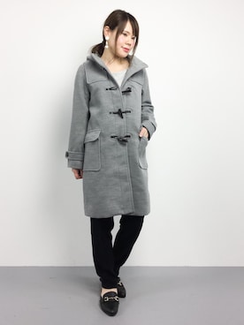 「OLIVE des OLIVE（オリーブデオリーブ）のアイテム（ダッフルコート）」を使った、natsumiさん（レディース・160cm）の冬コーディネート