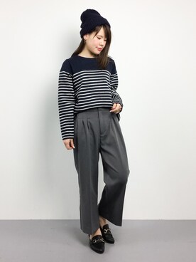 「The DUFFER of ST.GEORGE（ザダファーオブセントジョージ）のアイテム」を使った、natsumiさん（レディース・160cm）の冬コーディネート