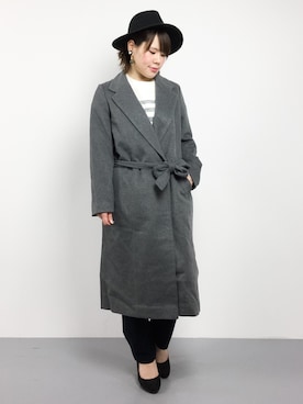 「HusHusH（ハッシュアッシュ）のアイテム（その他アウター）」を使った、natsumiさん（レディース・160cm）の冬コーディネート