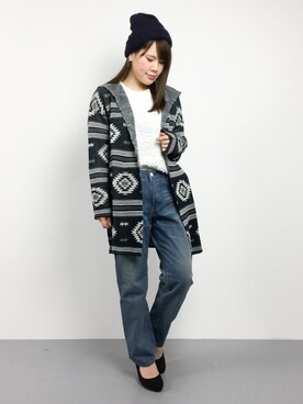 「夢展望（ユメテンボウ）のアイテム（その他アウター）」を使った、natsumiさん（レディース・160cm）の冬コーディネート