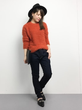 「The DUFFER of ST.GEORGE（ザダファーオブセントジョージ）のアイテム」を使った、natsumiさん（レディース・160cm）の冬コーディネート