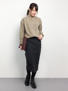 「Luz Llena (NEY)（ラズレナニー）のアイテム（トップス）」を使った、natsumiさん（レディース・160cm）の冬コーディネート