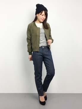 「amelier MAJESTIC LEGON（アメリエルマジェスティックレゴン）のアイテム（ジャケット/アウター）」を使った、natsumiさん（レディース・160cm）の冬コーディネート