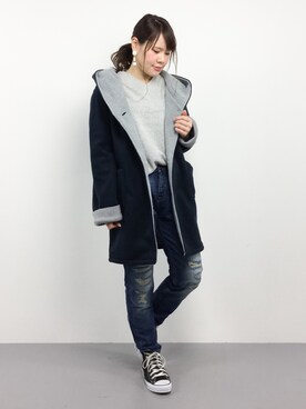 「夢展望（ユメテンボウ）のアイテム（その他アウター）」を使った、natsumiさん（レディース・160cm）の冬コーディネート