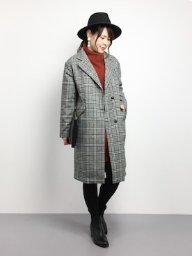 「ロングジャケット」｜natsumiさん（レディース・160cm）の冬コーディネート