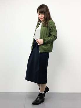 「antiqua（アンティカ）のアイテム（ブルゾン）」を使った、natsumiさん（レディース・160cm）の冬コーディネート