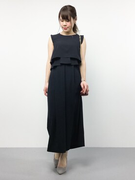 「laboratory work（ラボラトリーワーク）のアイテム（ドレス）」を使った、natsumiさん（レディース・160cm）の冬コーディネート