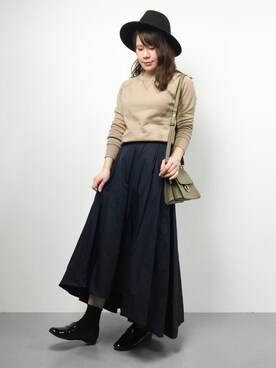 natsumiさんの「DOORS タックロングスカート」を使ったコーディネート
