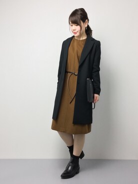 「EGOIST（エゴイスト）のアイテム（チェスターコート）」を使った、natsumiさん（レディース・160cm）の冬コーディネート