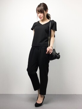 「LAPUIS（ラピュイ）のアイテム（バッグ）」を使った、natsumiさん（レディース・160cm）の冬コーディネート
