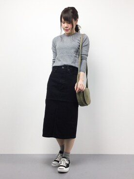 「Johnbull Private labo（ジョンブルプライベートラボ）のアイテム（スカート）」を使った、natsumiさん（レディース・160cm）の春コーディネート