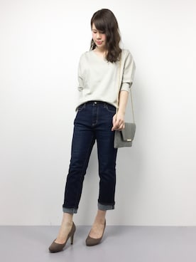 「Luz Llena (NEY)（ラズレナニー）のアイテム（バッグ）」を使った、natsumiさん（レディース・160cm）の春コーディネート