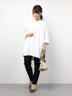 「Lee（リー）のアイテム（その他パンツ）」を使った、natsumiさん（レディース・160cm）の春コーディネート