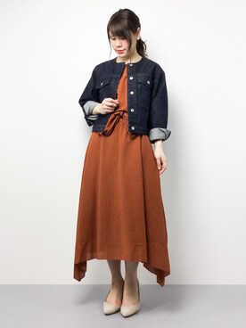 「Abahouse Devinette（ドゥヴィネット）のアイテム（ジャケット/アウター）」を使った、natsumiさん（レディース・160cm）の春コーディネート