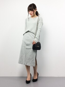 「FEMIND TOKYO（フェマイントウキョウ）のアイテム（スカート）」を使った、natsumiさん（レディース・160cm）の春コーディネート