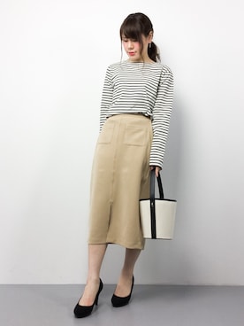 「Vincent et Mireille（バンソンエミレイユ）のアイテム」を使った、natsumiさん（レディース・160cm）の春コーディネート
