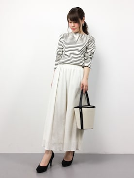 「Vincent et Mireille（バンソンエミレイユ）のアイテム」を使った、natsumiさん（レディース・160cm）の春コーディネート