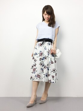 「AZUL ENCANTO（アズールエンカント）のアイテム（シャツ/ブラウス）」を使った、natsumiさん（レディース・160cm）の春コーディネート