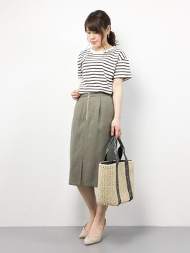 「BASE（ベース）のアイテム」を使った、natsumiさん（レディース・160cm）の春コーディネート
