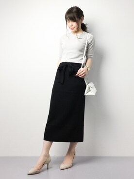 natsumiさんの「UR リブニットタイトスカート」を使ったコーディネート