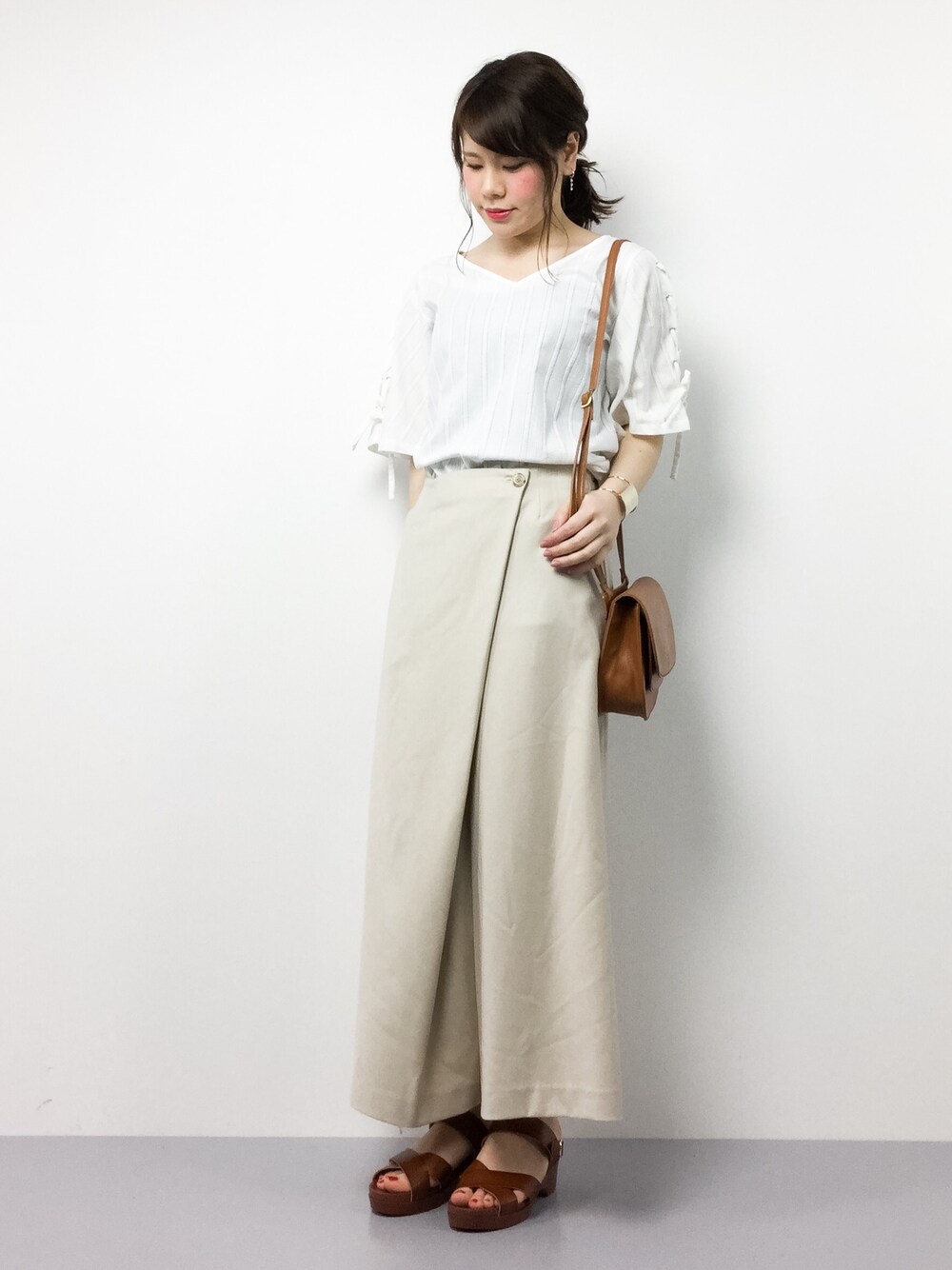 Noble（ノーブル）の「【追加】TRギャバラップクロップドパンツ  