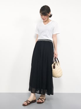 「Te chichi TERRASSE（テチチテラス）のアイテム」を使った、natsumiさん（レディース・160cm）の夏コーディネート
