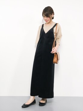 「茶色」｜「アイテム（サロペット/オーバーオール）」を使った、natsumiさん（レディース・160cm）の夏コーディネート