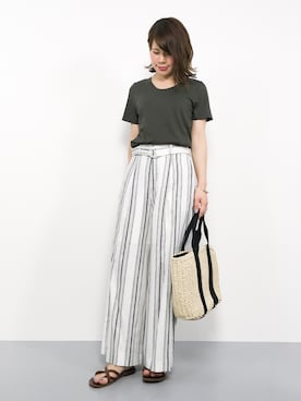 「BASE（ベース）のアイテム」を使った、natsumiさん（レディース・160cm）の夏コーディネート