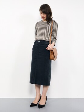 natsumiさんの「コーデュロイタイトスカート◆」を使ったコーディネート